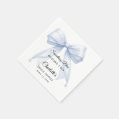 Serviette En Papier Guest book Bridal Shower bow something blue (Coin)