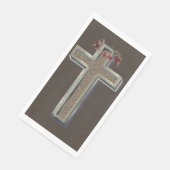 Serviette En Papier Guest towel Paper Napkins Brown Background (Coin)