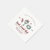 Serviette En Papier Gui et Margaritas | Bachelorette de Noël (Coin)