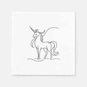 Serviette En Papier Guide pas à pas pour dessiner une licorne