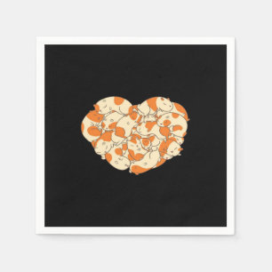 Serviette En Papier Guinée Coeur de porc   Bébé mignon guinéen cochon