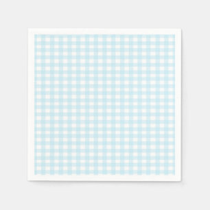 Serviette En Papier Guingan bleu 1