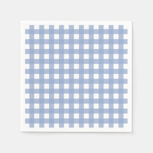 Serviette En Papier Guingan de bleu de sérénité