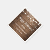 Serviette En Papier Guirlande Lumineuse en Bois Rustique Joyeuse Retra (Coin)