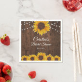 Serviette En Papier Guirlande lumineuse tournesols rustiques pour la b (En situation)