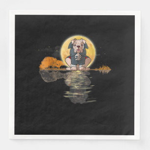 Serviette En Papier Guitar Lake Halloween effrayant anglais Bulldog av