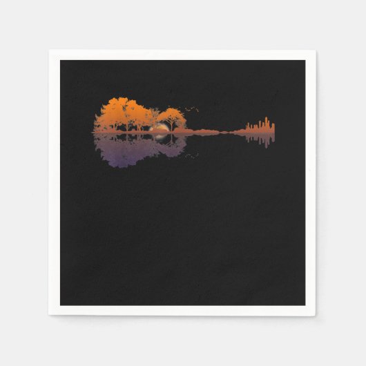 Serviette En Papier Guitar Lake Shadow (Devant)