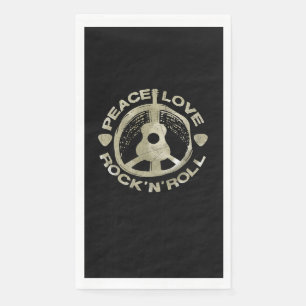 Serviette En Papier Guitar Lover   Love Rock'N'Roll
