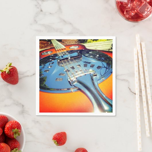 Serviette En Papier Guitare (En situation)