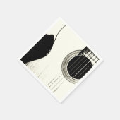 Serviette En Papier Guitare Abstraite noire et blanche (Coin)