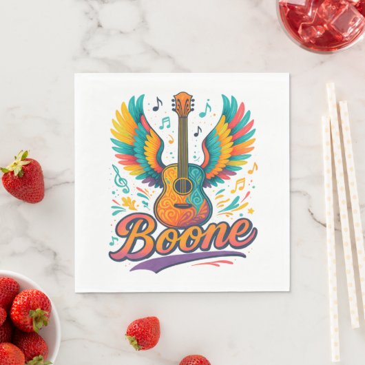 Serviette En Papier Guitare Boone (En situation)