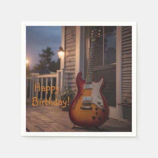 Serviette En Papier Guitare électrique (Devant)