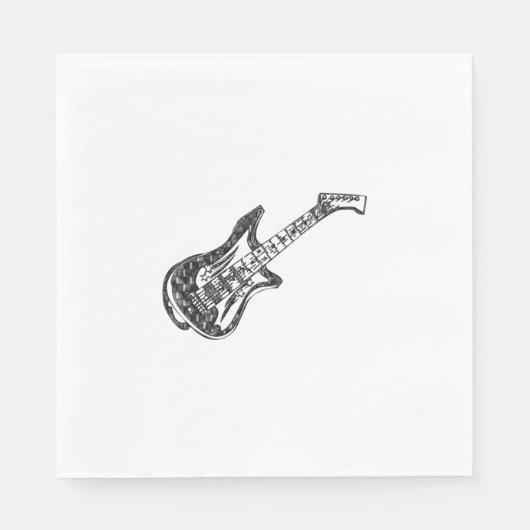Serviette En Papier Guitare électrique (Devant)