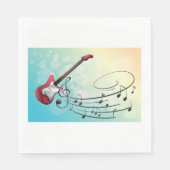 Serviette En Papier Guitare électrique Rock and Roll Notes de musique (Devant)