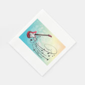 Serviette En Papier Guitare électrique Rock and Roll Notes de musique (Coin)