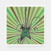 Serviette En Papier Guitare électrique verte (Devant)