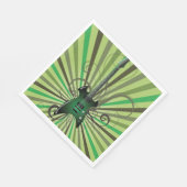 Serviette En Papier Guitare électrique verte (Coin)