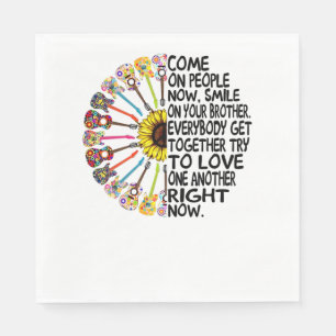 Serviette En Papier Guitare Lover   Cadeau de guitare florale acoustiq