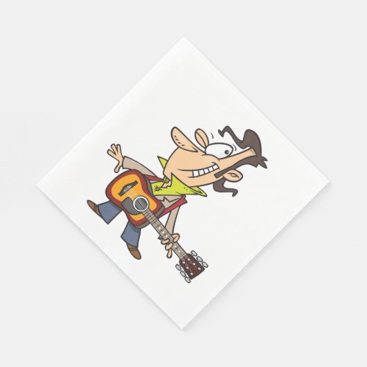 Serviette En Papier Guitare Man Rockstar (Coin)