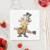 Serviette En Papier Guitare Man Rockstar