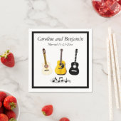 Serviette En Papier Guitare mariage ou Fiançailles Musique Notes music (En situation)
