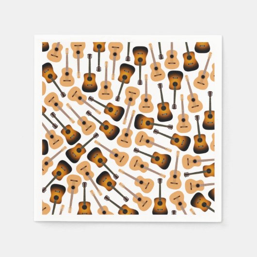 Serviette En Papier Guitares acoustiques (Devant)