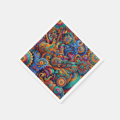 Serviette En Papier Guitares en mandala style batik (Coin)