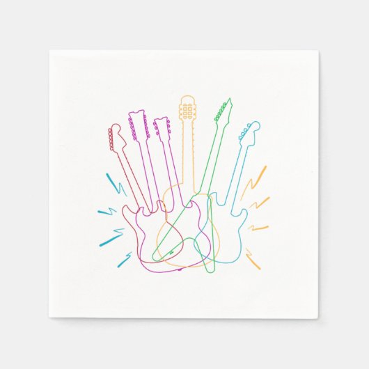 Serviette En Papier Guitariste acoustique (Devant)