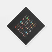 Serviette En Papier Guitariste Guitare instrument de musique Rock et R (Coin)