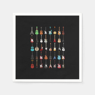 Serviette En Papier Guitariste Guitare instrument de musique Rock et R