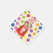 Serviette En Papier Gumballs colorés Serviettes personnalisées (Coin)