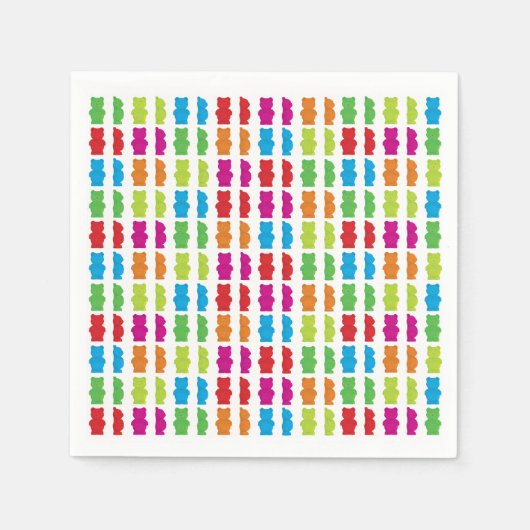 Serviette En Papier Gummy Bears papier napkin (Devant)