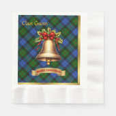Serviette En Papier Gunn personnalisé Tartan Noël (Devant)