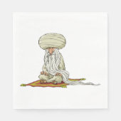 Serviette En Papier Guru Avec Une Longue Barbe (Devant)