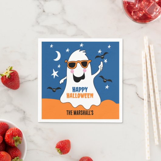 Serviette En Papier Gus Ghost Halloween mignon enfants (En situation)