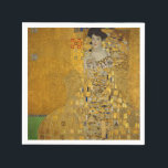 Serviette En Papier Gustav Klimt<br><div class="desc">Adele Bloch-Bauer I par Gustav Klimt. Beautiful painting of a beautiful woman with a lovely smile. Painted in golden colors with artistic values of art noveau. Available on many different gift ideas and wonderful products for art lovers. Check out our store for related products with this artwork and donc discover...</div>