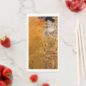 Serviette En Papier Gustav Klimt Adele Portrait jetable (En situation)