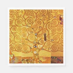 Serviette En Papier Gustav Klimt Arbre de Vie : Symboliste Art Nouveau