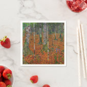 Serviette En Papier Gustav Klimt - Bois de bouleau (En situation)