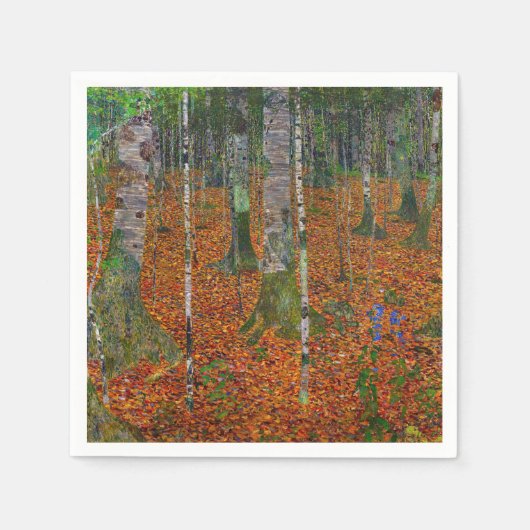 Serviette En Papier Gustav Klimt - Bois de bouleau (Devant)