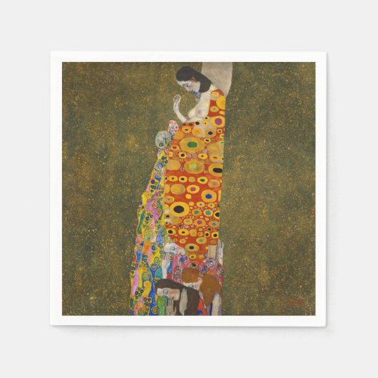 Serviette En Papier Gustav Klimt - Espoir (Devant)