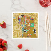 Serviette En Papier Gustav Klimt Exécution Nouveau Couple (En situation)
