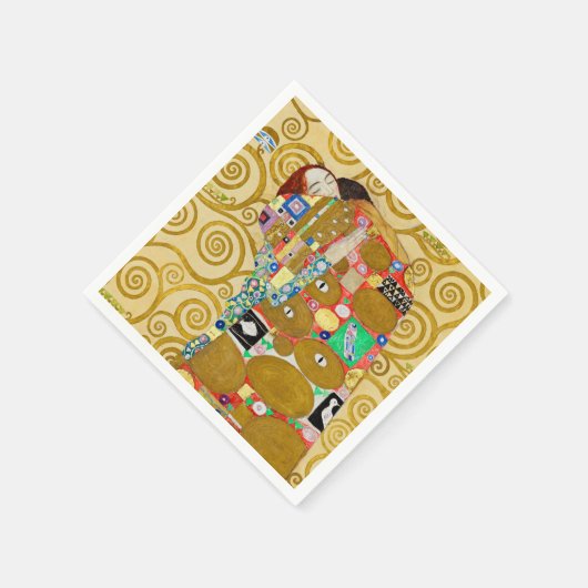 Serviette En Papier Gustav Klimt Exécution Nouveau Couple (Coin)