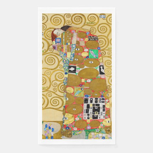 Serviette En Papier Gustav Klimt Exécution Nouveau Couple (Devant)