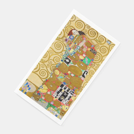 Serviette En Papier Gustav Klimt Exécution Nouveau Couple (Coin)