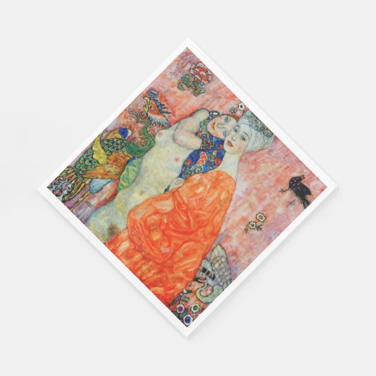 Serviette En Papier Gustav Klimt - Femmes amis (Coin)
