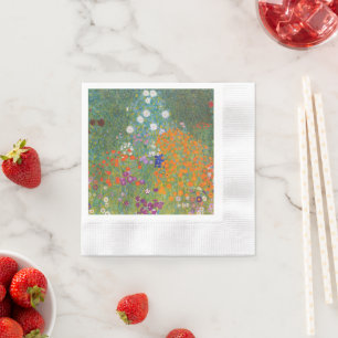 Serviette En Papier Gustav Klimt Fleur Jardin Cottage Nature