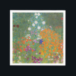 Serviette En Papier Gustav Klimt Fleur Jardin Cottage Nature<br><div class="desc">Un beau tableau de jardin - c'est un tableau classique de Gustav Klimt,  appelé Cottage Garden,  ou Bauergarten,  1907,  qui est un gros plan d'un jardin fleuri,  un tableau floral coloré.</div>