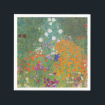 Serviette En Papier Gustav Klimt Fleur Jardin Cottage Nature<br><div class="desc">Un beau tableau de jardin - c'est un tableau classique de Gustav Klimt,  appelé Cottage Garden,  ou Bauergarten,  1907,  qui est un gros plan d'un jardin fleuri,  un tableau floral coloré.</div>