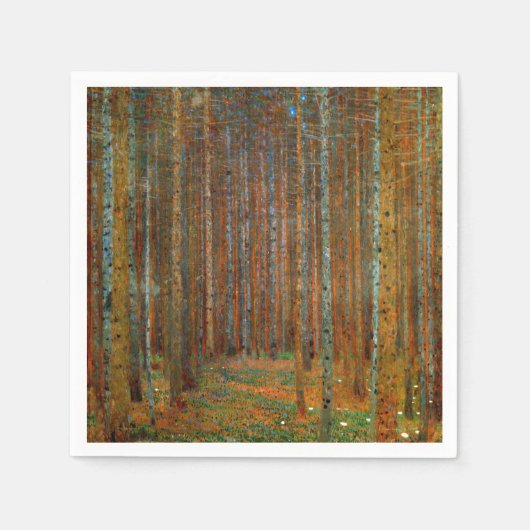 Serviette En Papier Gustav Klimt - Forêt de pins de Tannenwald (Devant)